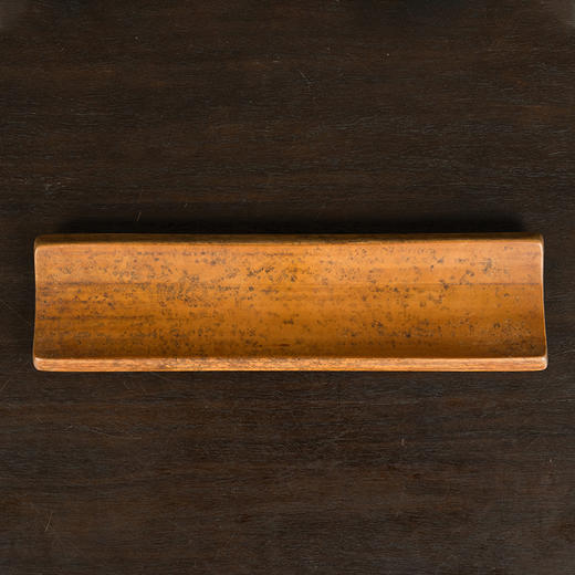 清 周致和款竹雕竹石图诗文臂搁 商品图3