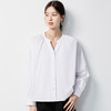【100棉&舒适V领】罗蒙女士长袖衬衫简约百搭优雅气质衬衣女 商品缩略图4