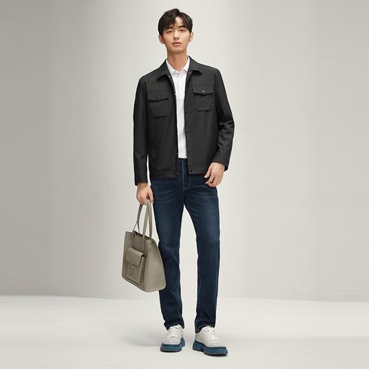 柒牌男装翻领夹克2024秋季新款时尚青年休闲百搭印花工装男士外套	127K70750 商品图3