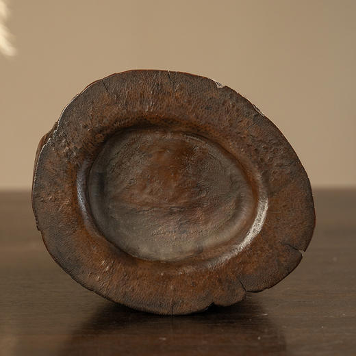 清 竹雕山水人物山子摆件（红木座） 商品图3