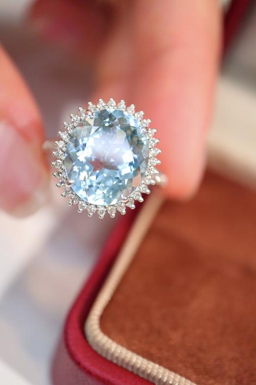 6.93ct 海蓝宝戒指 商品图2