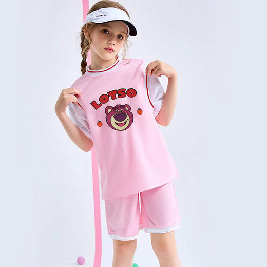 【59.9/2套】男女童夏季速干运动套装新款短袖两件套时尚洋气T恤110-170聚 商品图4