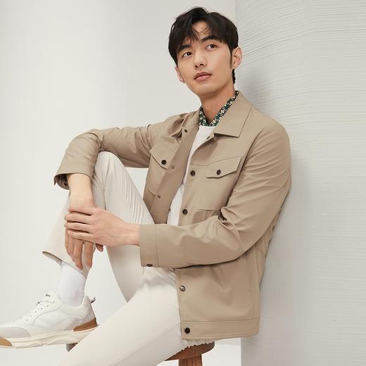 柒牌男装翻领夹克2024秋季新款时尚青年休闲百搭印花工装男士外套	127K70750 商品图1