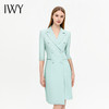 IWY/夏季新品绿色七分袖连衣裙半裙通勤干练职业装女高级感西装裙Q14253 商品缩略图0