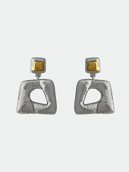 ABOAB｜GOLD JOINT EMBRACE Earrings MIX  [ 耳环 金银混 ]【SURROUND】 商品图1