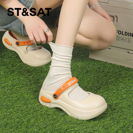 星期六时尚包头厚底防滑外穿凉拖SSC211562B 商品图5