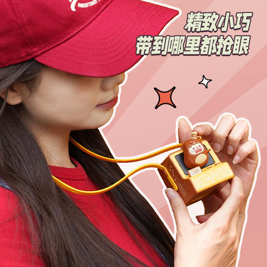 「精致便携！重返童年」复古潮玩游戏机挂脖风扇 无叶学生便携儿童卡通生活电器手持充电迷你小风扇 商品图2