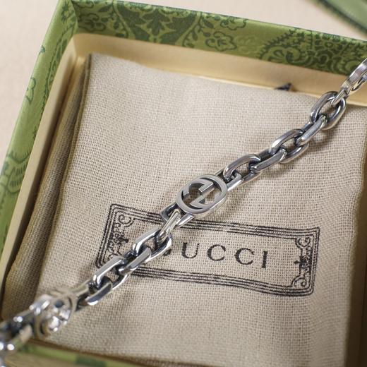 男款纯银互扣式双g字母手链G00 商品图2