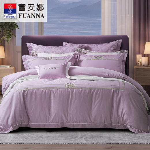 【6F】富安娜素绣床单四件/莫德 商品图5