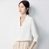 【气质V领】罗蒙女士长袖衬衫简约纯色温柔气质时尚有型衬衣女 商品缩略图7