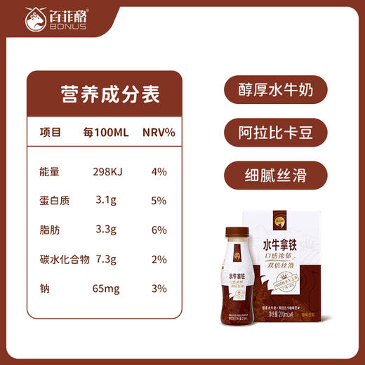 【秒杀】百菲酪水牛拿铁270ml*8瓶 商品图3