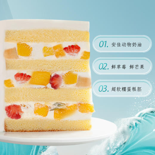 新品秒杀-慵懒猫夏日风情-约6寸3层夹心【网红蛋糕】 商品图2