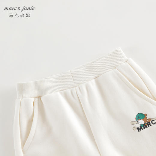 马克珍妮2024年秋装新款 男童超舒棉卡通小熊束脚运动裤 241667 商品图3