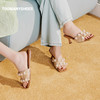 Toomanyshoes一字拖高跟编织凉拖外穿 商品缩略图6