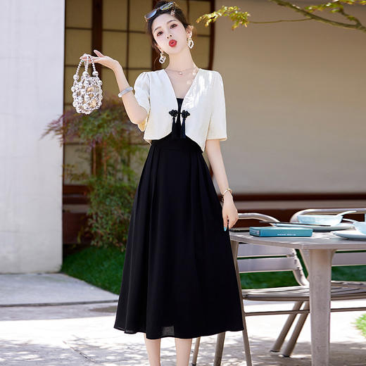 小香风新中式国风吊带裙两件套LMJY6603 商品图1