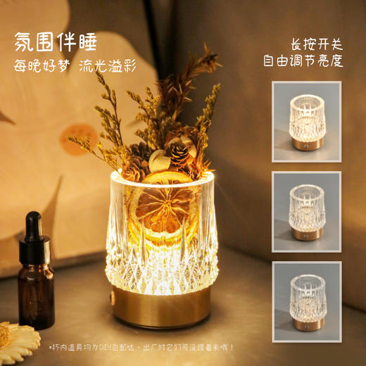 欧普（OPPLE）夜光杯·充电小夜灯收纳香薰水晶床头灯花瓶装饰摆件ins 商品图1