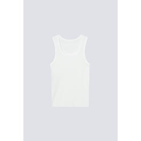 【严选】诗凡黎U领纯色针织背心2024秋新款简约气质黑色无袖套头内搭上衣SF7131441