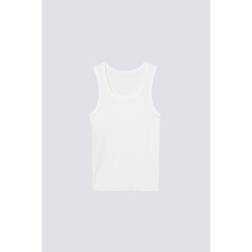 【严选】诗凡黎U领纯色针织背心2024秋新款简约气质黑色无袖套头内搭上衣SF7131441 商品图0