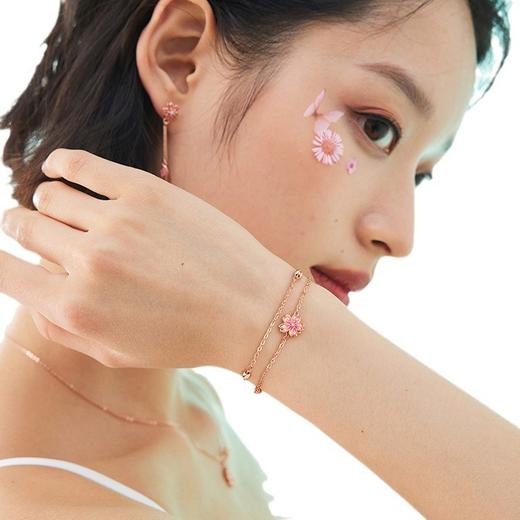 【新款三生三世旋转桃花运项链】桃花十里 只取一朵放心上 小桃花吊坠锁骨链七夕礼物  商品图4