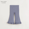 马克珍妮女童弹力针织木耳边喇叭裤儿童打底裤子宝宝春秋装241306 商品缩略图3