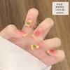 蜜桃腮红法式中长小红书美甲穿戴甲网红纯欲风同款美甲贴片指甲片 商品缩略图0