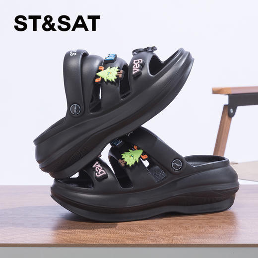 星期六美式风卡通厚底休闲凉拖SSC211562A 商品图3