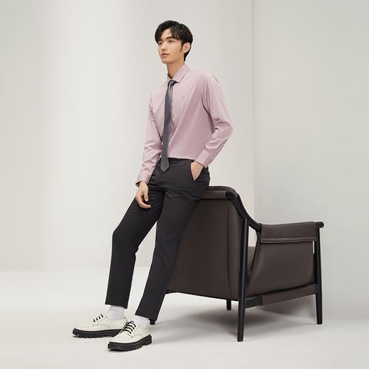 【兰精莫代尔】柒牌男士长袖衬衫男2024秋季新款商务百搭翻领衬衣	127A70990 商品图3