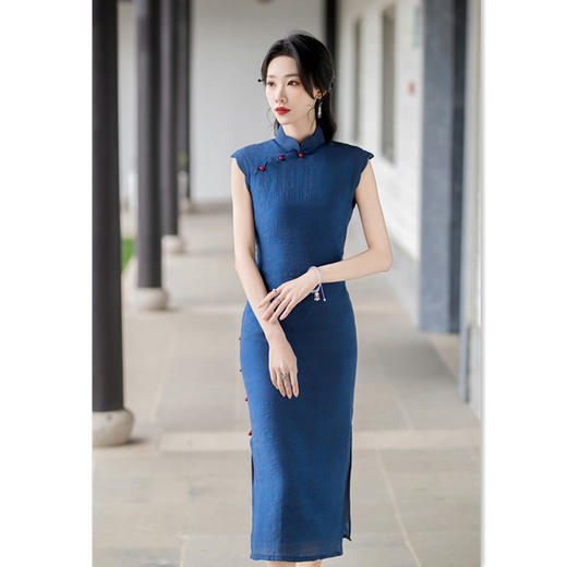 时尚改良新中式，日常无袖旗袍SYK-262619 商品图3