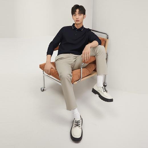 【5A抗菌2A防螨】柒牌长袖Polo衫男春秋新款薄款商务休闲翻领上衣	127T70190 商品图5