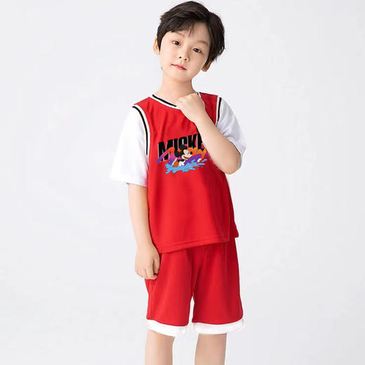 【59.9/2套】男女童夏季速干运动套装新款短袖两件套时尚洋气T恤110-170聚 商品图3