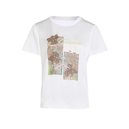 乔万尼新款真丝T恤艺术设计短袖EM2C847 商品图4