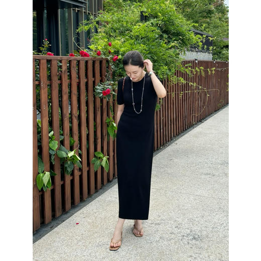 2407113   醋酸天丝 op黑色连衣裙 商品图3