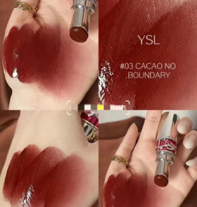 YSL圣罗兰银管玫瑰桑葚色 CACAO NO BOUNDARY#3-3.2g