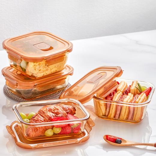 康宁  EKCO琥珀色保鲜盒四件套A 商品图2