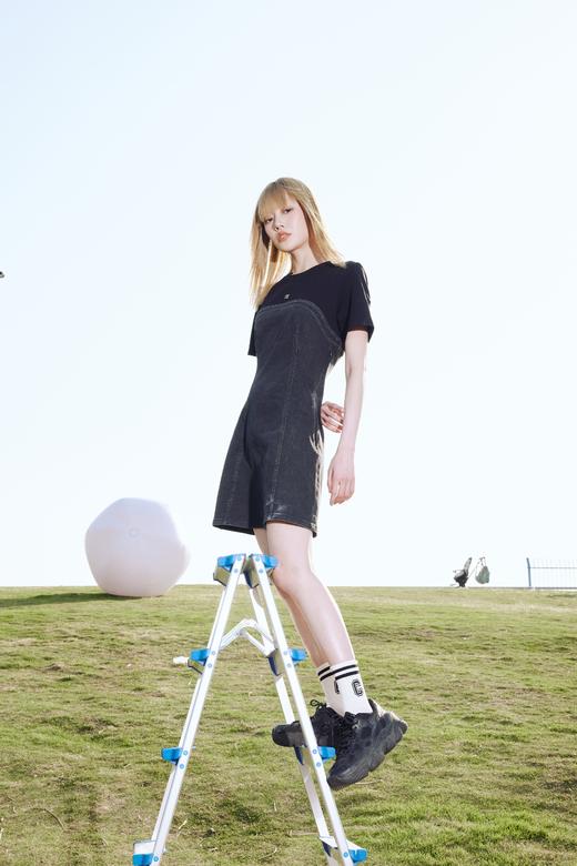 【商场同款】麦檬春秋针梭拼接连衣裙4E7190841 商品图1