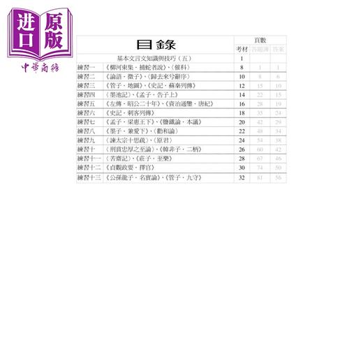 【中商原版】文言文 应试练习 第五册 HongKong Joint Us Press 港台原版 商品图1