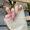 蜜桃腮红法式中长小红书美甲穿戴甲网红纯欲风同款美甲贴片指甲片 商品缩略图6
