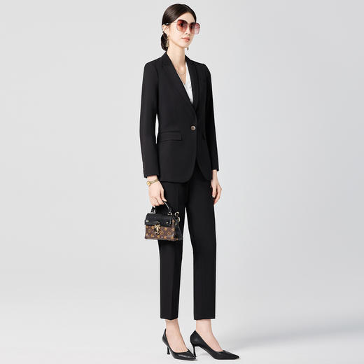 【上衣+裤子】罗蒙女士套装工作面试通勤简约大气职业装两件套女 商品图3
