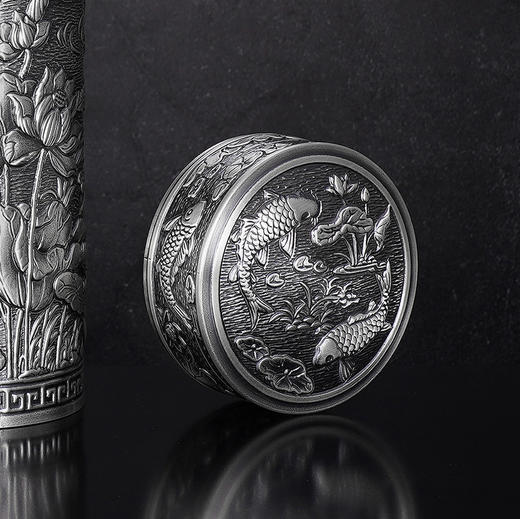 子佩集S999银【年年有余】杯摆件【DLBJB0035-136】纯银内胆泡茶杯2406 商品图4