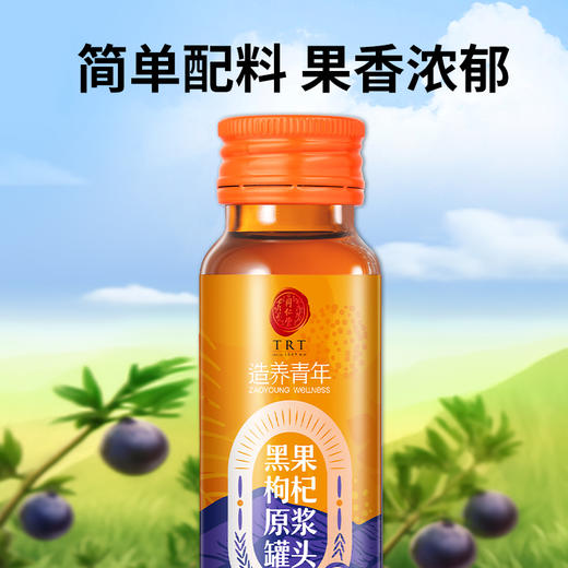 【正宗同仁堂品牌】北京同仁堂 黑果枸杞原浆罐头500mL（50mLx10瓶）果香浓郁 原汁原味 便携瓶装SY   满99包邮 商品图3