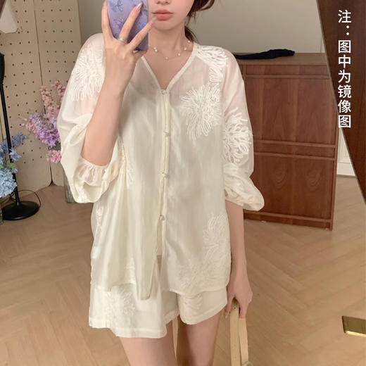 裁缝学苑AS287宽松新中式衬衫短裤两件套套装纸样女装版型 商品图1