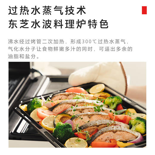 东芝（TOSHIBA）东芝ER-YD5000CNW微蒸烤炸一体机水波炉家用台式变频微波炉电烤箱空气炸蒸箱平板隐藏烤管白色30L 商品图5