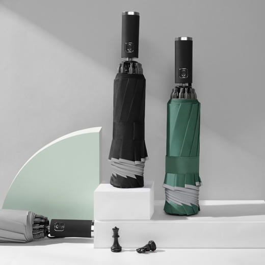 反光十骨雨伞全自动，男士大折叠伞自动雨伞LJX-913 商品图1