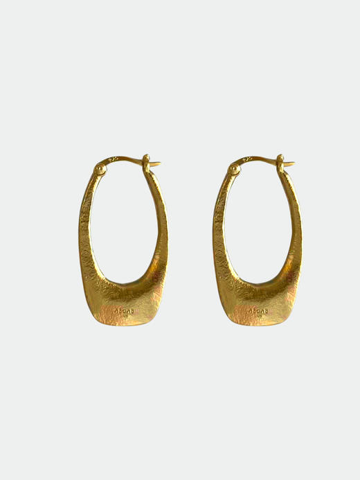 ABOAB｜OVAL LONG HOLE Hoops [ 耳环   金 / 银 ]【SURROUND】 商品图2
