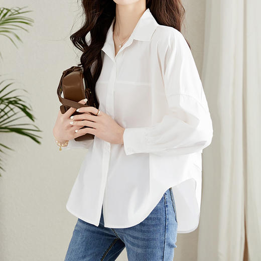 馥迦清新简约短袖/长袖衬衫 商品图1