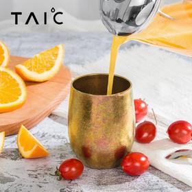 【TAIC 太可】纯钛圆融杯200ml 双层隔热咖啡杯金属早餐杯