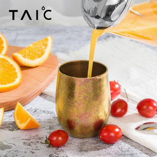 【TAIC 太可】纯钛圆融杯200ml 双层隔热咖啡杯金属早餐杯 商品图0