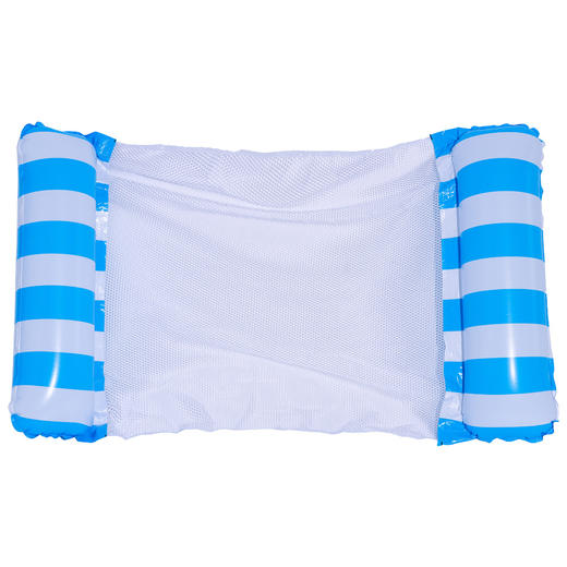 【充气带网吊床，水上游乐新选择，送打气筒！】新品充气带网吊床 可折叠双用靠背浮排 水上游乐躺椅浮床沙发-QQ 商品图12