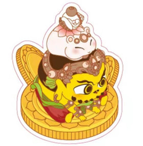 福福贴贴⼿机⽀架黄财神