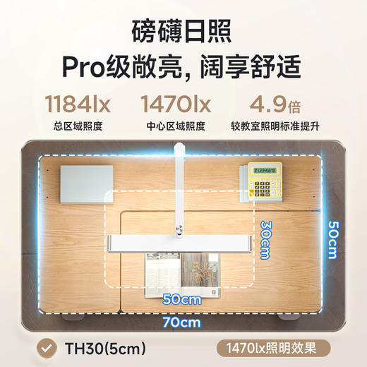 【怡禾】孩视宝 智能夹灯台灯护眼自然光 智能入席感应TH30(5CM) 商品图3